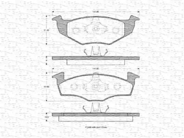 Комплект тормозных колодок (MAGNETI MARELLI: 363702160390)