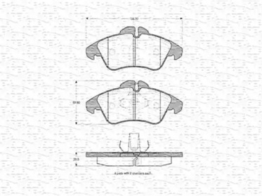 Комплект тормозных колодок (MAGNETI MARELLI: 363702160394)