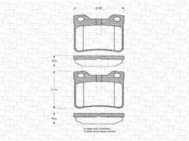 Комплект тормозных колодок (MAGNETI MARELLI: 363702160405)