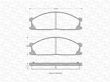 Комплект тормозных колодок (MAGNETI MARELLI: 363702160515)