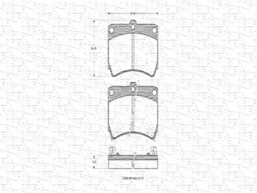 Комплект тормозных колодок (MAGNETI MARELLI: 363702160521)