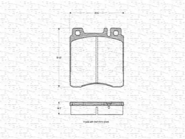 Комплект тормозных колодок (MAGNETI MARELLI: 363702160572)