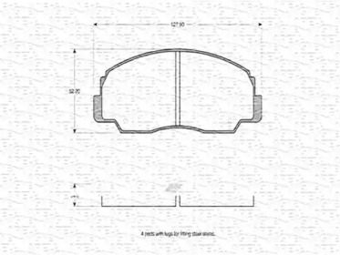 Комплект тормозных колодок (MAGNETI MARELLI: 363702160575)