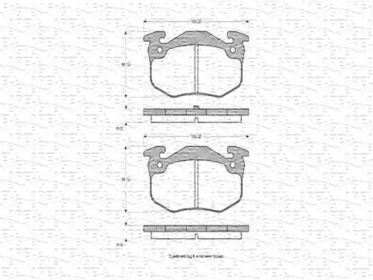 Комплект тормозных колодок (MAGNETI MARELLI: 363702160651)