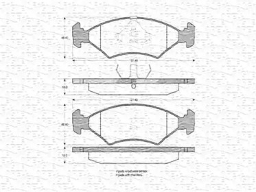 Комплект тормозных колодок (MAGNETI MARELLI: 363702160712)