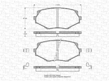 Комплект тормозных колодок (MAGNETI MARELLI: 363702160757)