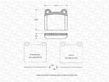 Комплект тормозных колодок (MAGNETI MARELLI: 363702160827)