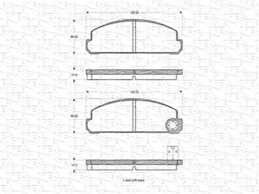 Комплект тормозных колодок (MAGNETI MARELLI: 363702160889)