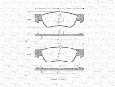 Комплект тормозных колодок (MAGNETI MARELLI: 363702160907)