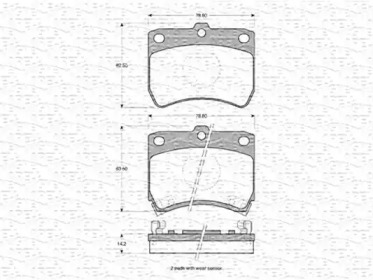 Комплект тормозных колодок (MAGNETI MARELLI: 363702160911)