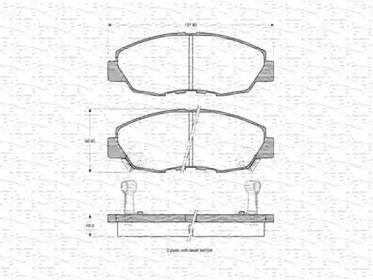 Комплект тормозных колодок (MAGNETI MARELLI: 363702160973)