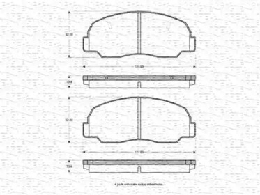 Комплект тормозных колодок (MAGNETI MARELLI: 363702161003)