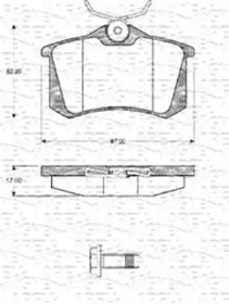 Комплект тормозных колодок (MAGNETI MARELLI: 363702161022)