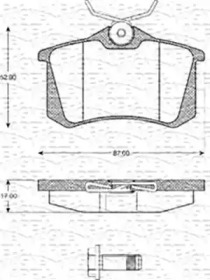 Комплект тормозных колодок (MAGNETI MARELLI: 363702161074)