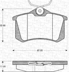 Комплект тормозных колодок (MAGNETI MARELLI: 363702161079)