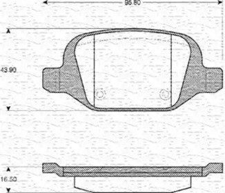 Комплект тормозных колодок (MAGNETI MARELLI: 363702161110)