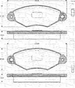 Комплект тормозных колодок (MAGNETI MARELLI: 363702161113)