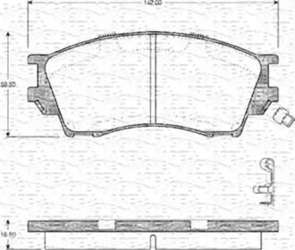 Комплект тормозных колодок (MAGNETI MARELLI: 363702161146)