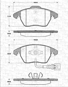 Комплект тормозных колодок (MAGNETI MARELLI: 363702161171)