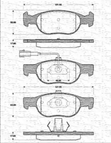 Комплект тормозных колодок (MAGNETI MARELLI: 363702161199)