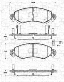 Комплект тормозных колодок (MAGNETI MARELLI: 363702161209)