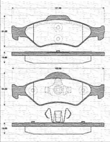 Комплект тормозных колодок (MAGNETI MARELLI: 363702161214)