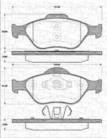 Комплект тормозных колодок (MAGNETI MARELLI: 363702161215)