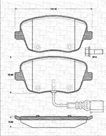 Комплект тормозных колодок (MAGNETI MARELLI: 363702161221)