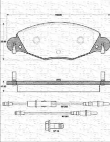 Комплект тормозных колодок (MAGNETI MARELLI: 363702161224)