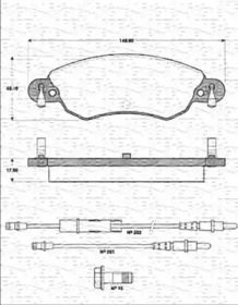 Комплект тормозных колодок (MAGNETI MARELLI: 363702161226)