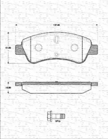 Комплект тормозных колодок (MAGNETI MARELLI: 363702161229)