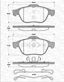 Комплект тормозных колодок (MAGNETI MARELLI: 363702161232)