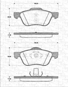 Комплект тормозных колодок (MAGNETI MARELLI: 363702161233)