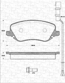 Комплект тормозных колодок (MAGNETI MARELLI: 363702161235)