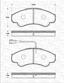 Комплект тормозных колодок (MAGNETI MARELLI: 363702161240)