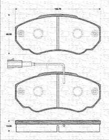 Комплект тормозных колодок (MAGNETI MARELLI: 363702161241)