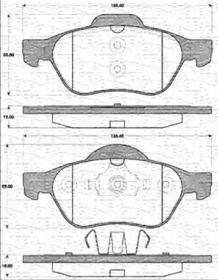 Комплект тормозных колодок (MAGNETI MARELLI: 363702161242)