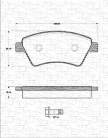 Комплект тормозных колодок (MAGNETI MARELLI: 363702161246)