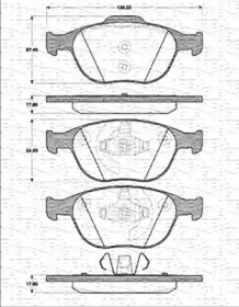 Комплект тормозных колодок (MAGNETI MARELLI: 363702161249)