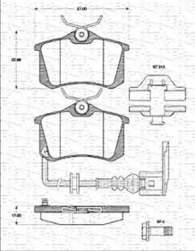 Комплект тормозных колодок (MAGNETI MARELLI: 363702161257)