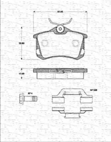 Комплект тормозных колодок (MAGNETI MARELLI: 363702161258)