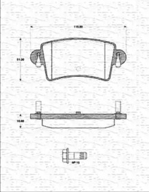 Комплект тормозных колодок (MAGNETI MARELLI: 363702161271)