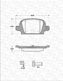 Комплект тормозных колодок (MAGNETI MARELLI: 363702161272)