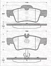 Комплект тормозных колодок (MAGNETI MARELLI: 363702161281)