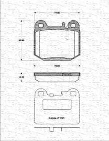 Комплект тормозных колодок (MAGNETI MARELLI: 363702161311)