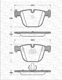 Комплект тормозных колодок (MAGNETI MARELLI: 363702161334)