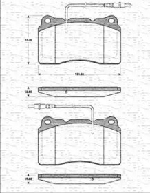 Комплект тормозных колодок (MAGNETI MARELLI: 363702161373)