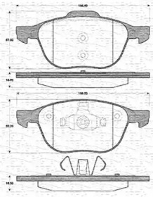 Комплект тормозных колодок (MAGNETI MARELLI: 363702161410)