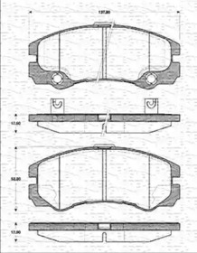 Комплект тормозных колодок (MAGNETI MARELLI: 363702161413)