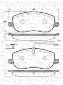 Комплект тормозных колодок (MAGNETI MARELLI: 363702161436)